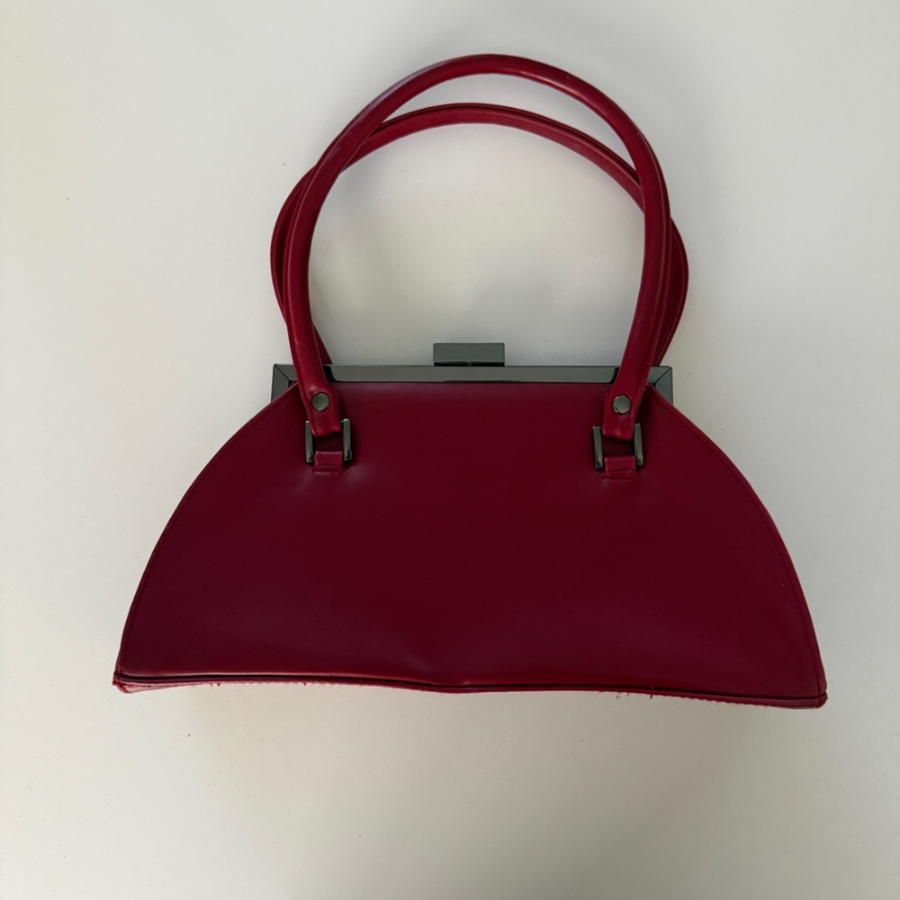 NWT Barneys New York Red Structured Shoulder Bag